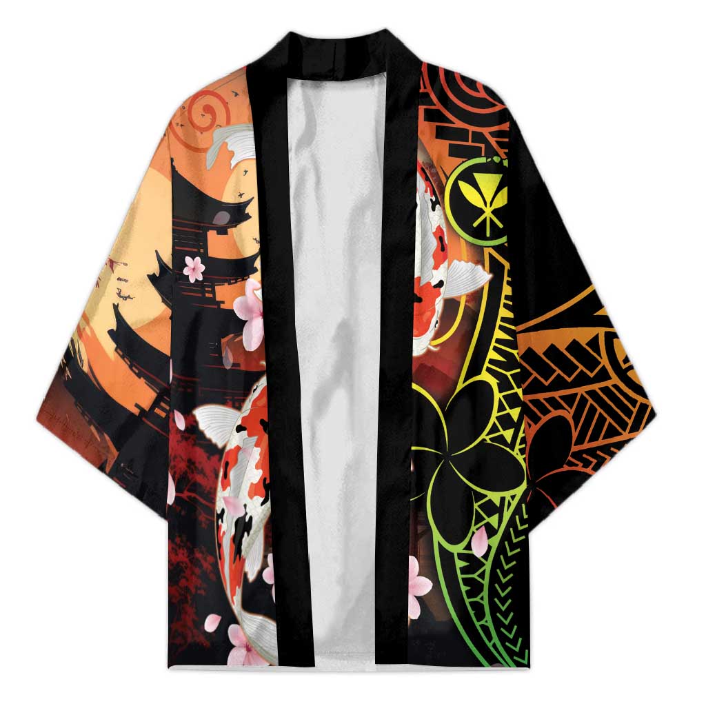 Hawaiian and Japanese Kimono Koi Fish With Kanaka Polynesian Tattoo - Polynesian Pride