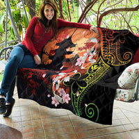 Hawaiian and Japanese Quilt Koi Fish With Kanaka Polynesian Tattoo - Polynesian Pride