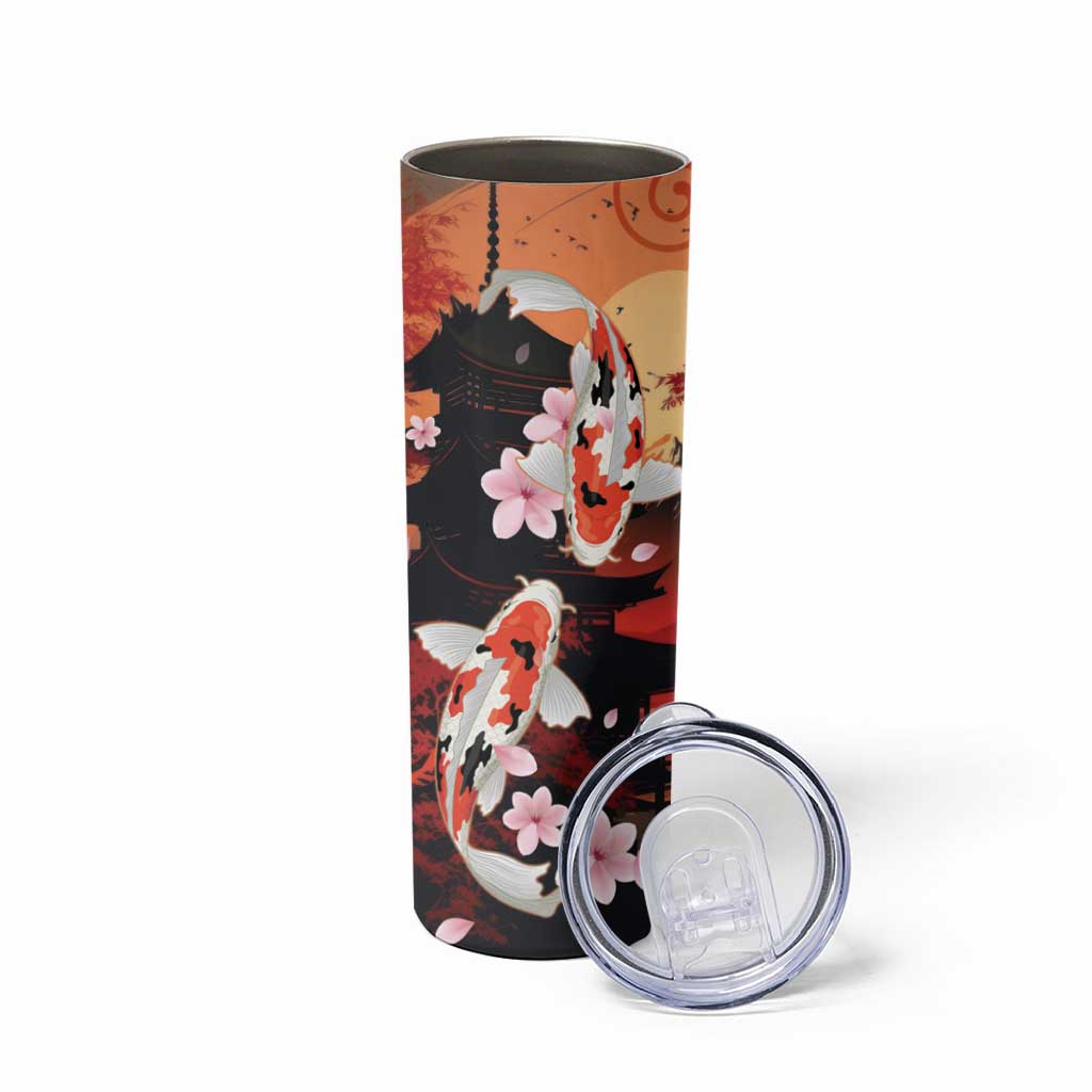 Hawaiian and Japanese Skinny Tumbler Koi Fish With Kanaka Polynesian Tattoo - Polynesian Pride