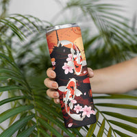 Hawaiian and Japanese Skinny Tumbler Koi Fish With Kanaka Polynesian Tattoo - Polynesian Pride
