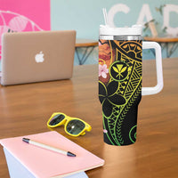 Hawaiian and Japanese Tumbler With Handle Koi Fish With Kanaka Polynesian Tattoo - Polynesian Pride