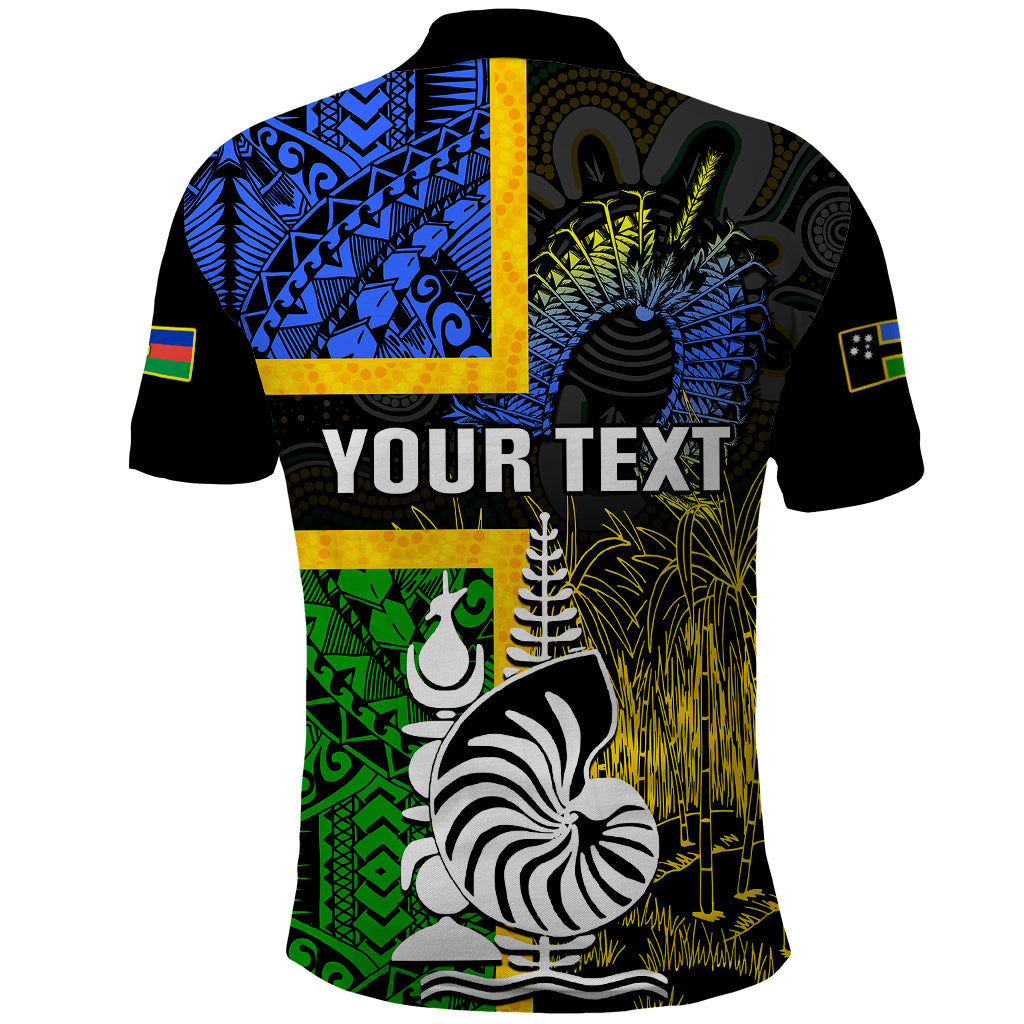 Personalised South Sea Islanders Polo Shirt Kanakas With New Caledonia Coat Of Arms LT14 - Polynesian Pride