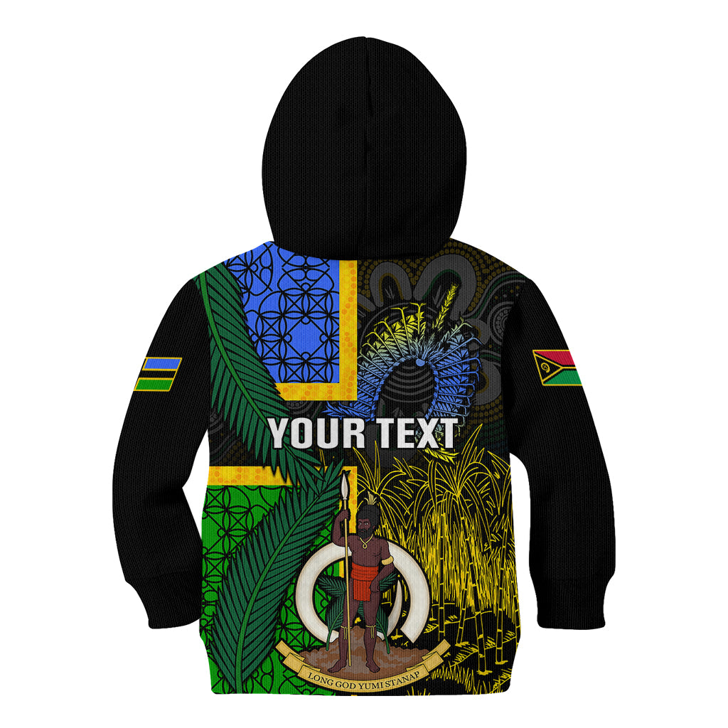 Personalised South Sea Islanders Kid Hoodie Kanakas With Vanuatu Coat Of Arms LT14 - Polynesian Pride
