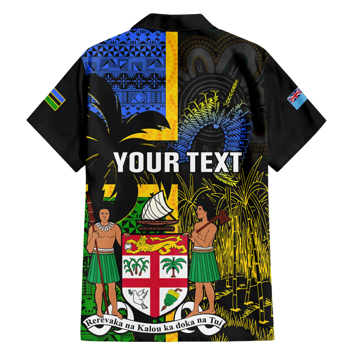 Personalised South Sea Islanders Family Matching Off Shoulder Maxi Dress and Hawaiian Shirt Kanakas With Fiji Coat Of Arms LT14 - Polynesian Pride