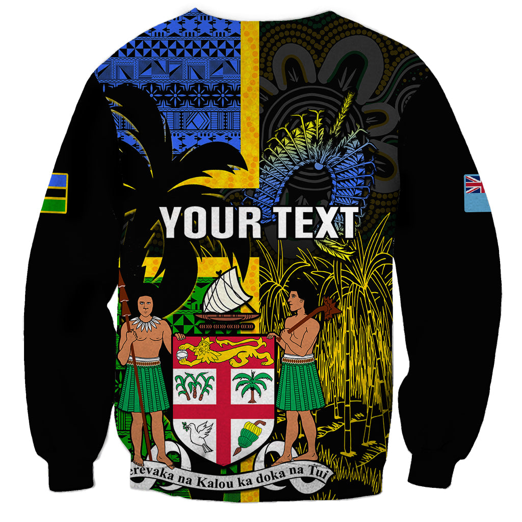 Personalised South Sea Islanders Sweatshirt Kanakas With Fiji Coat Of Arms LT14 - Polynesian Pride