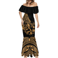 polynesia-mermaid-dress-fish-hook-tattoo-go-fishing-polynesian-pattern-gold