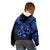 Polynesia Kid Hoodie Fish Hook Tattoo Go Fishing Polynesian Pattern Blue LT14 - Polynesian Pride