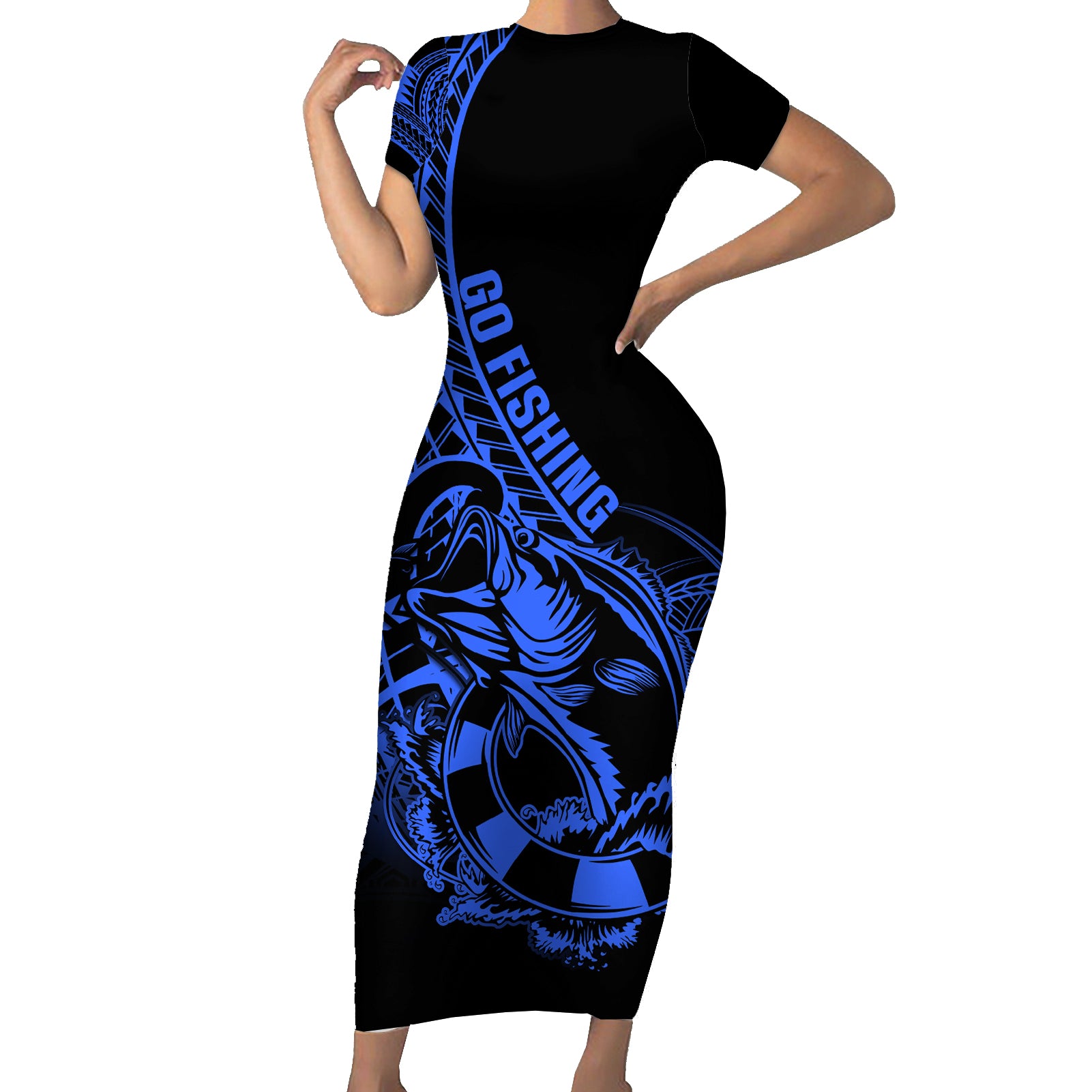 polynesia-short-sleeve-bodycon-dress-fish-hook-tattoo-go-fishing-polynesian-pattern-blue