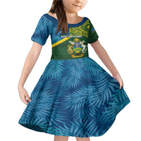 Solomon Islands Family Matching Mermaid Dress and Hawaiian Shirt Tropical Leaves With Melanesian Pattern LT14 Daughter's Dress Green - Polynesian Pride