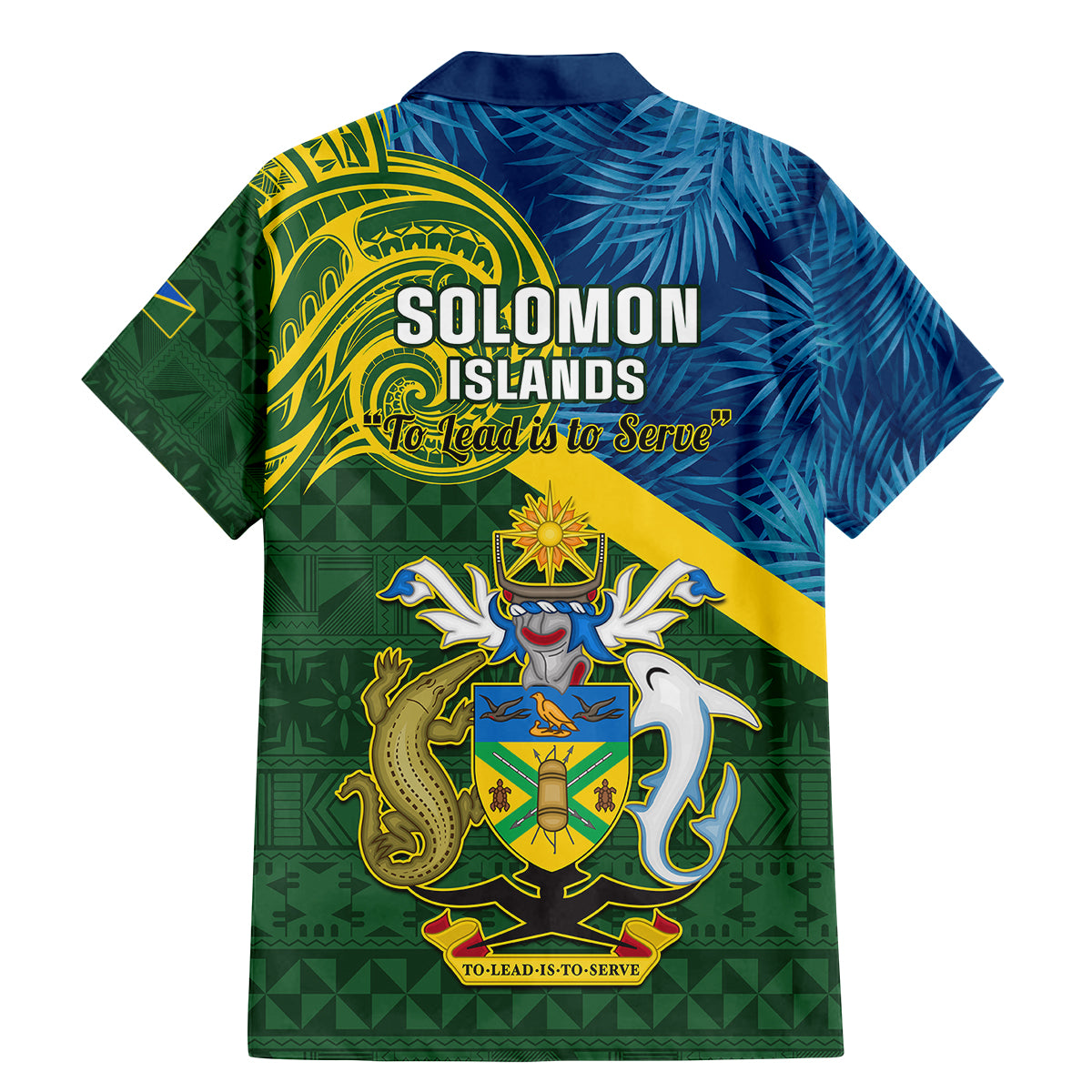 Solomon Islands Family Matching Mermaid Dress and Hawaiian Shirt Tropical Leaves With Melanesian Pattern LT14 - Polynesian Pride
