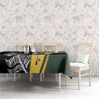 New Zealand and South Africa Rugby Custom Tablecloth Maori Silver Fern Springbok Together LT14 - Polynesian Pride