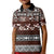 Bula Fiji Kid Polo Shirt Fijian Tapa Masi With Hibiscus Flowers LT14 Kid Brown - Polynesian Pride