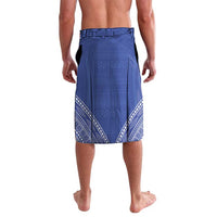 Queen Salote College 100 Years Personalized Lavalava Tonga QSC Heilala Lei Blue Ngatu Pattern