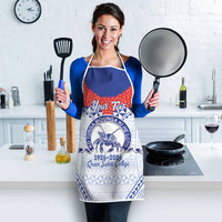 Queen Salote College 100 Years Personalized Apron Tonga QSC Heilala Lei White Ngatu Pattern
