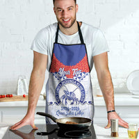 Queen Salote College 100 Years Personalized Apron Tonga QSC Heilala Lei White Ngatu Pattern
