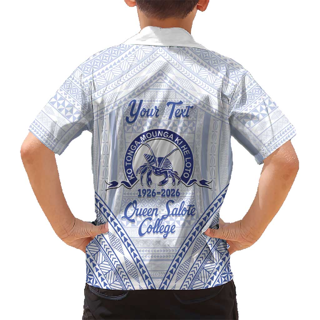 Queen Salote College 100 Years Personalized Family Matching Long Sleeve Bodycon Dress and Hawaiian Shirt Tonga QSC Heilala Lei White Ngatu Pattern