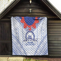 Queen Salote College 100 Years Personalized Quilt Tonga QSC Heilala Lei White Ngatu Pattern