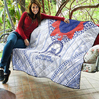 Queen Salote College 100 Years Personalized Quilt Tonga QSC Heilala Lei White Ngatu Pattern