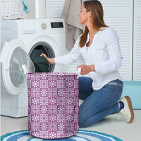 Poni Palaka Quilt Hawaii Laundry Basket Hawaiian Tropical Monstera Sea Turtle