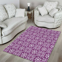 Poni Palaka Quilt Hawaii Area Rug Hawaiian Tropical Monstera Sea Turtle