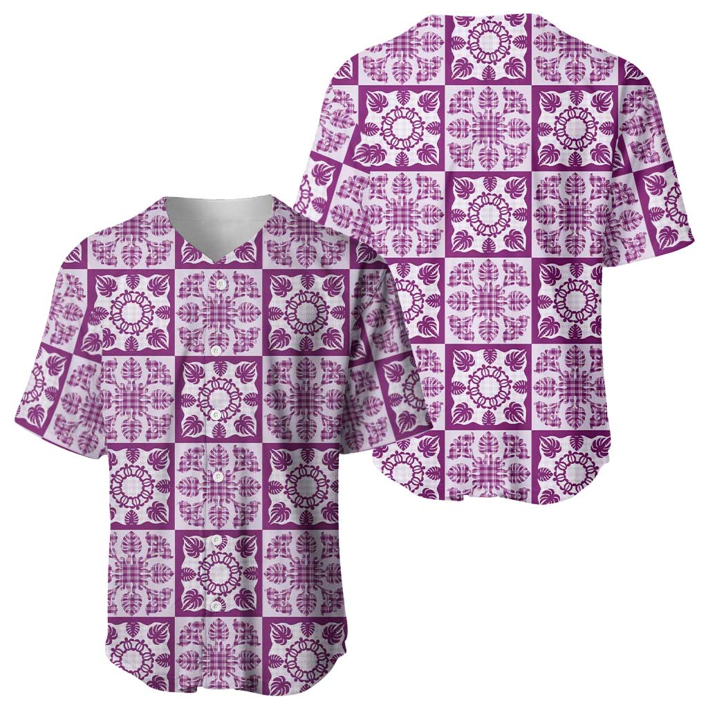 Poni Palaka Quilt Hawaii Baseball Jersey Hawaiian Tropical Monstera Sea Turtle