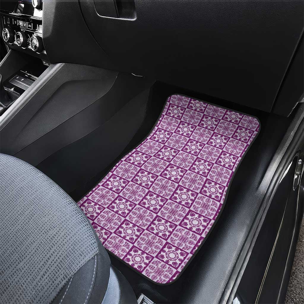Poni Palaka Quilt Hawaii Car Mats Hawaiian Tropical Monstera Sea Turtle LT14 - Polynesian Pride
