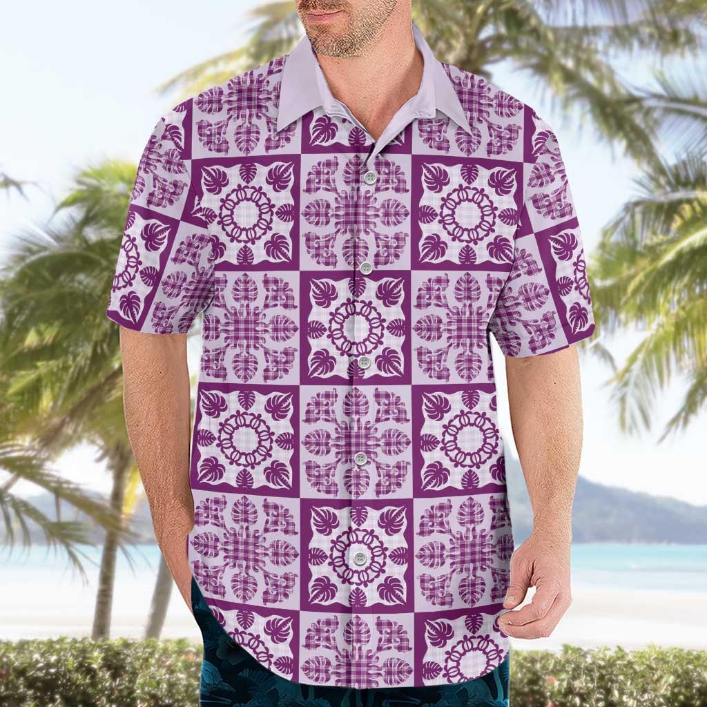 Poni Palaka Quilt Hawaii Hawaiian Shirt Hawaiian Tropical Monstera Sea Turtle