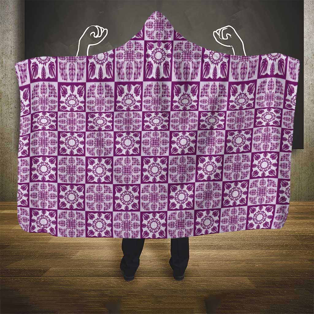 Poni Palaka Quilt Hawaii Hooded Blanket Hawaiian Tropical Monstera Sea Turtle