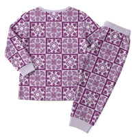 Poni Palaka Quilt Hawaii Christmas Pajama Set Hawaiian Tropical Monstera Sea Turtle LT14 - Polynesian Pride