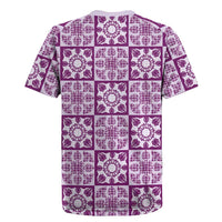 Poni Palaka Quilt Hawaii Rugby Jersey Hawaiian Tropical Monstera Sea Turtle
