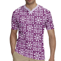 Poni Palaka Quilt Hawaii Rugby Jersey Hawaiian Tropical Monstera Sea Turtle