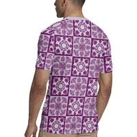Poni Palaka Quilt Hawaii Rugby Jersey Hawaiian Tropical Monstera Sea Turtle
