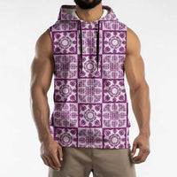 Poni Palaka Quilt Hawaii Sleeveless Hoodie Hawaiian Tropical Monstera Sea Turtle LT14 - Polynesian Pride