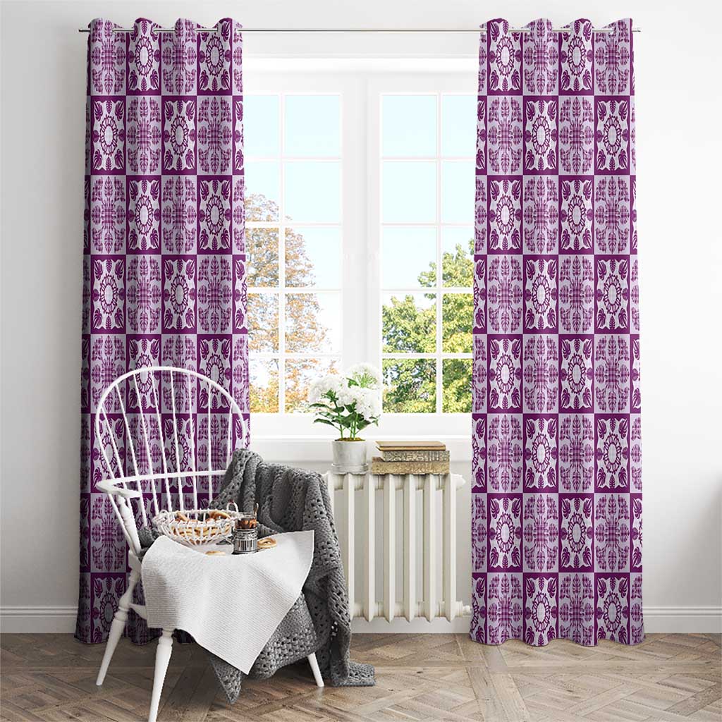 Poni Palaka Quilt Hawaii Window Curtain Hawaiian Tropical Monstera Sea Turtle LT14 - Polynesian Pride