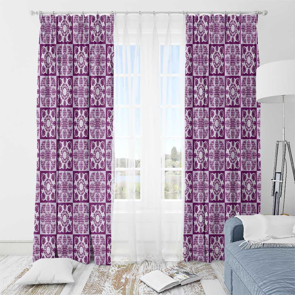 Poni Palaka Quilt Hawaii Window Curtain Hawaiian Tropical Monstera Sea Turtle LT14 - Polynesian Pride