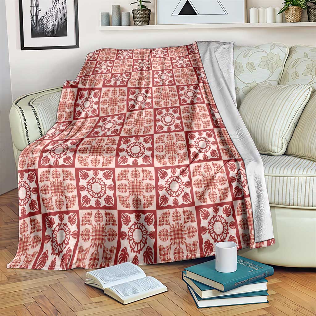 Ulaula Palaka Quilt Hawaii Blanket Hawaiian Tropical Monstera Sea Turtle