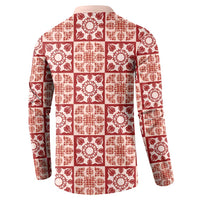 Ulaula Palaka Quilt Hawaii Button Sweatshirt Hawaiian Tropical Monstera Sea Turtle