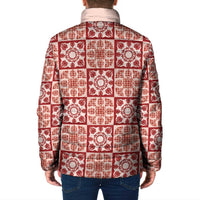 Ulaula Palaka Quilt Hawaii Padded Jacket Hawaiian Tropical Monstera Sea Turtle