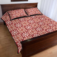 Ulaula Palaka Quilt Hawaii Quilt Bed Set Hawaiian Tropical Monstera Sea Turtle LT14 - Polynesian Pride