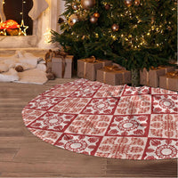 Ulaula Palaka Quilt Hawaii Tree Skirt Hawaiian Tropical Monstera Sea Turtle LT14 - Polynesian Pride