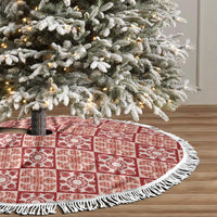 Ulaula Palaka Quilt Hawaii Tree Skirt Hawaiian Tropical Monstera Sea Turtle LT14 - Polynesian Pride