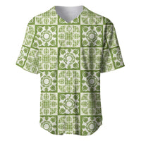 Omaomao Palaka Quilt Hawaii Baseball Jersey Hawaiian Tropical Monstera Sea Turtle