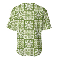 Omaomao Palaka Quilt Hawaii Baseball Jersey Hawaiian Tropical Monstera Sea Turtle