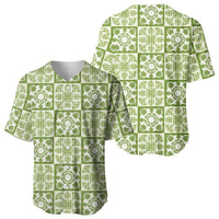 Omaomao Palaka Quilt Hawaii Baseball Jersey Hawaiian Tropical Monstera Sea Turtle