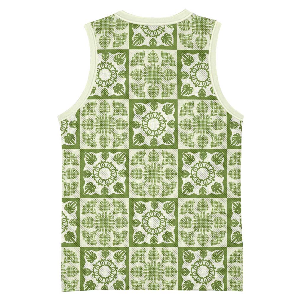 Omaomao Palaka Quilt Hawaii Basketball Jersey Hawaiian Tropical Monstera Sea Turtle LT14 - Polynesian Pride