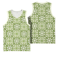 Omaomao Palaka Quilt Hawaii Basketball Jersey Hawaiian Tropical Monstera Sea Turtle LT14 - Polynesian Pride