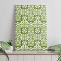 Omaomao Palaka Quilt Hawaii Canvas Wall Art Hawaiian Tropical Monstera Sea Turtle LT14 - Polynesian Pride