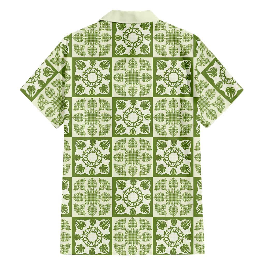 Omaomao Palaka Quilt Hawaii Family Matching Mermaid Dress and Hawaiian Shirt Hawaiian Tropical Monstera Sea Turtle
