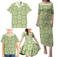 Omaomao Palaka Quilt Hawaii Family Matching Puletasi and Hawaiian Shirt Hawaiian Tropical Monstera Sea Turtle LT14 - Polynesian Pride