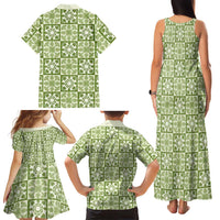 Omaomao Palaka Quilt Hawaii Family Matching Tank Maxi Dress and Hawaiian Shirt Hawaiian Tropical Monstera Sea Turtle LT14 - Polynesian Pride